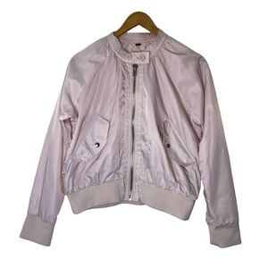 Free People Soft Pink Bomber Jacket bikercore‎ gorpcore